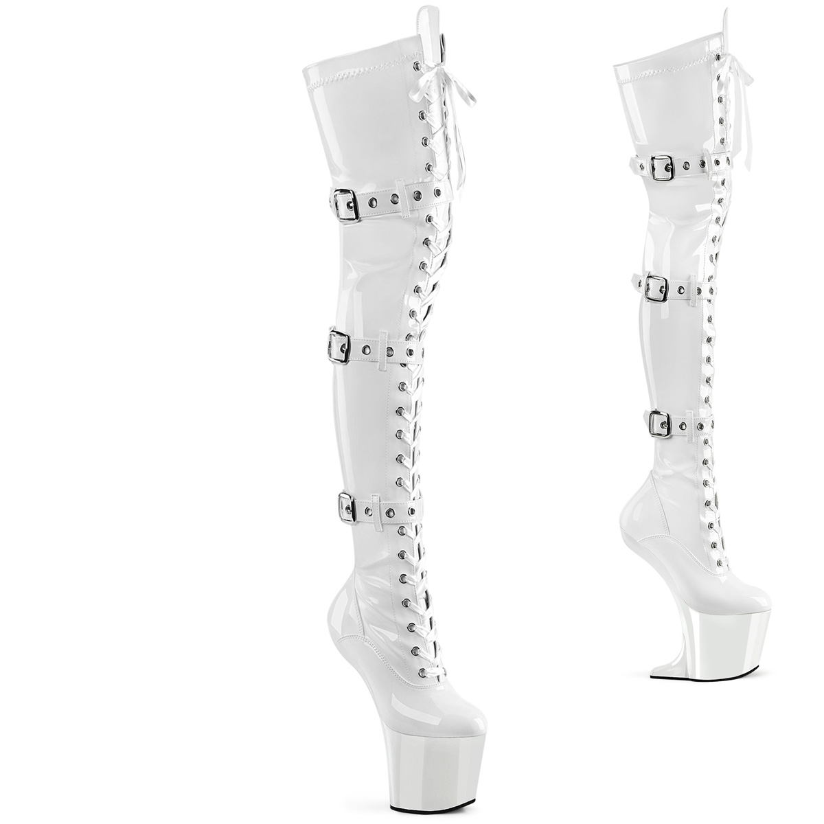 Heelless thigh hotsell high boots